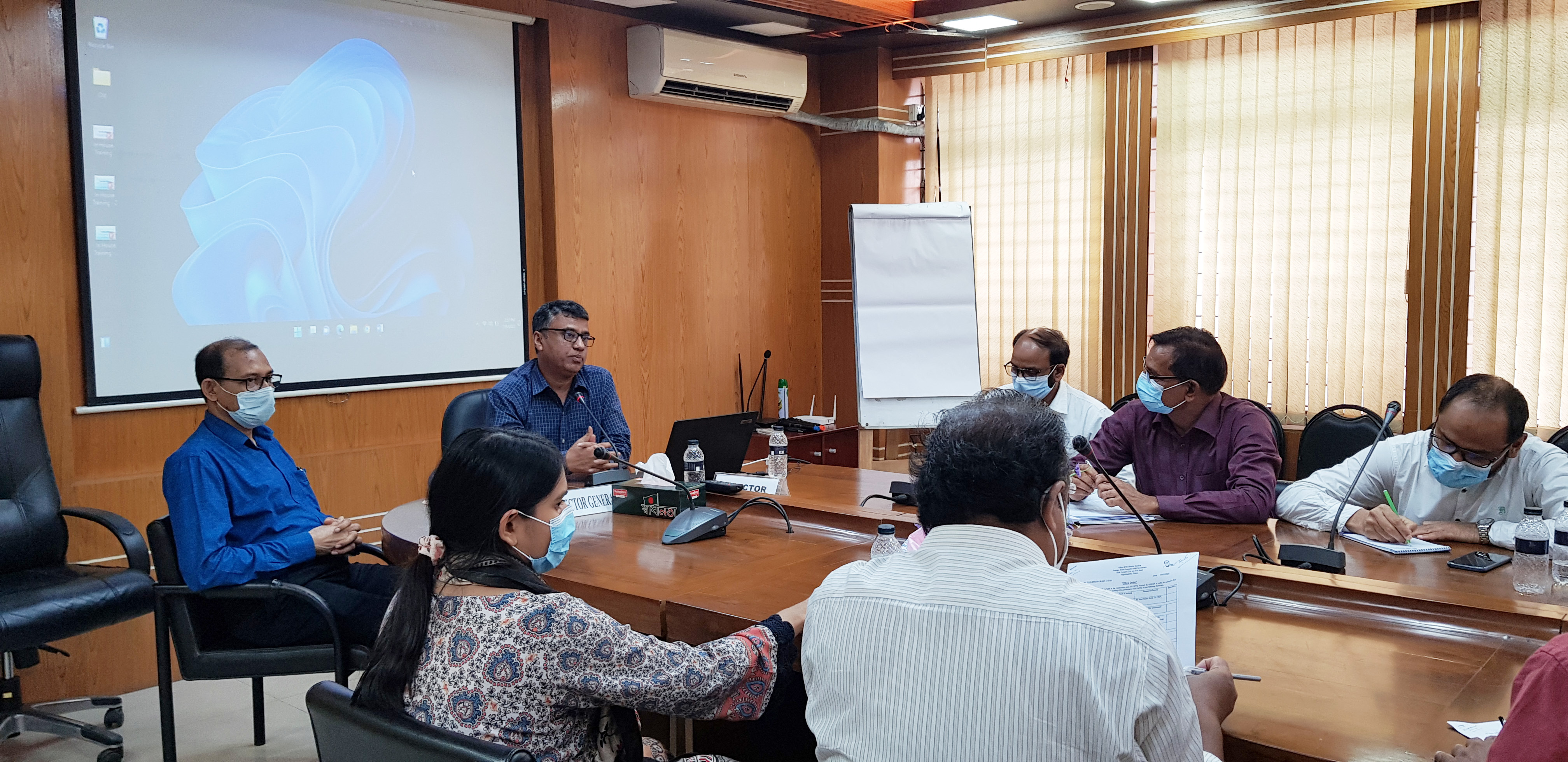 Honorable DG, FAPAD delivering his speech in In-house training at FAPAD Conference Room on 18.07.2022